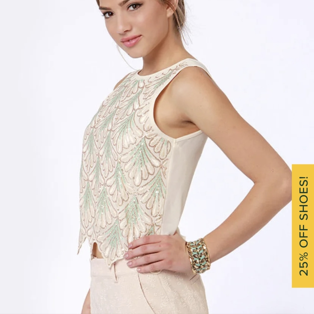 Lulu's sequin seashell tank - Picture 2 of 13